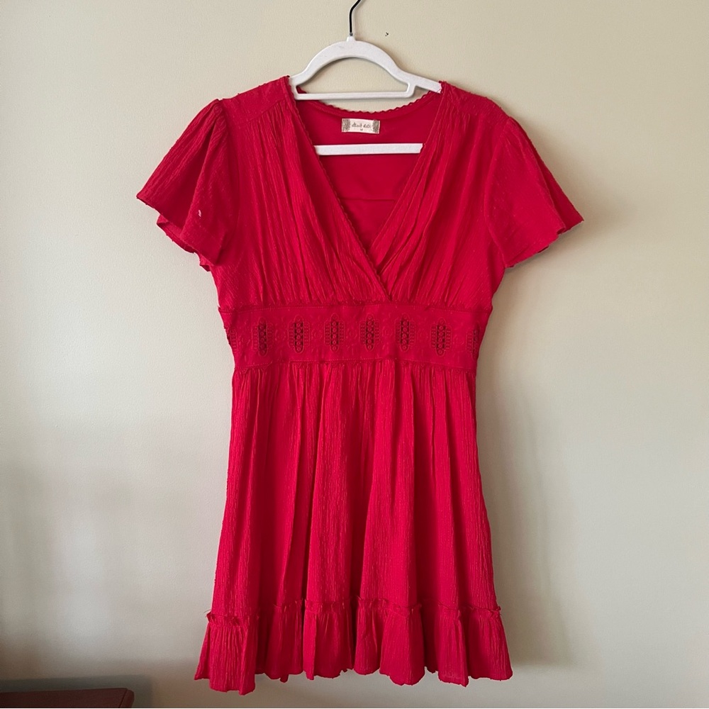 Altar’d State Red Lace Dress (Size M)
